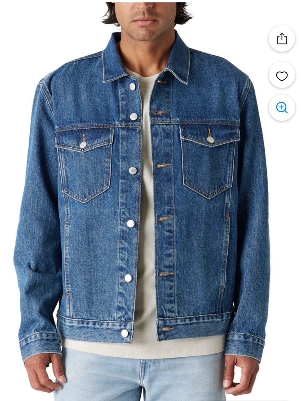 Levi's Blue Denim Jacket - Classic Trucker Style heavy Sz 3X